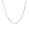 10k White Gold Classic Box Chain 1.0mm - Diamond Designs