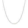 14k White Gold Round Cable Link Chain 1.5mm