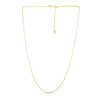 14k Yellow Gold Adjustable Popcorn Chain 1.3mm