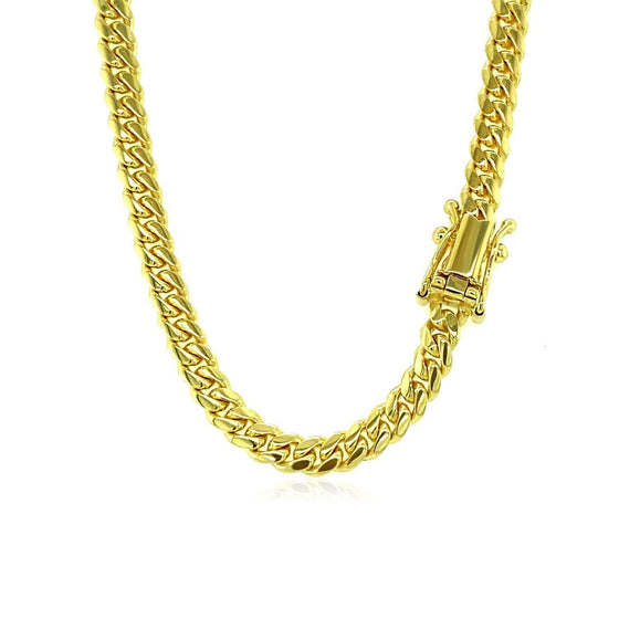 4.0mm 14k Yellow Gold Classic Miami Cuban Chain - Diamond Designs