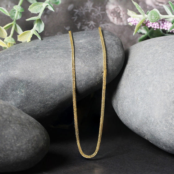 14k Yellow Gold Foxtail 1.0mm Chain