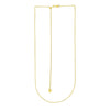 14k Yellow Gold Adjustable Wheat Chain 1.0mm