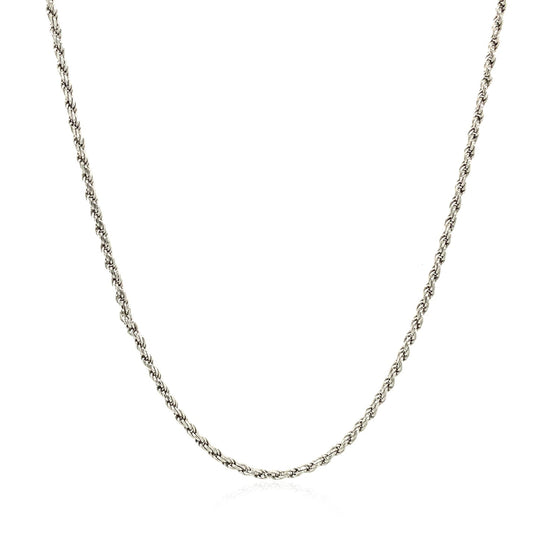 Sterling Silver 1.4mm Diamond Cut Rope Style Chain