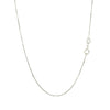 10k White Gold Classic Box Chain 0.6mm - Diamond Designs