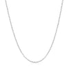 14k White Gold Faceted Cable Link Chain 1.3mm