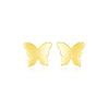 14k Yellow Gold Polished Butterfly Earrings