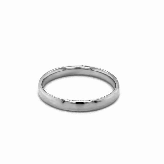 14k White Gold Comfort Fit Wedding Band - Diamond Designs