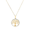 Two Layer Tree Pendant in 14k Two Tone Gold