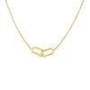 14k Yellow Gold Necklace with Interlocking Petite Rectangles