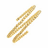 Yellow Gold Wrap Around Bangle with Polished Beads