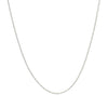 14k White Gold Oval Cable Link Chain 0.6mm