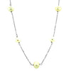 14k White Gold Necklace with White Pearls - Diamond Designs