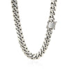 Sterling Silver Rhodium Plated Miami Cuban Chain 9.8mm