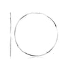 Sterling Silver Large Polished Round Hoop Earrings