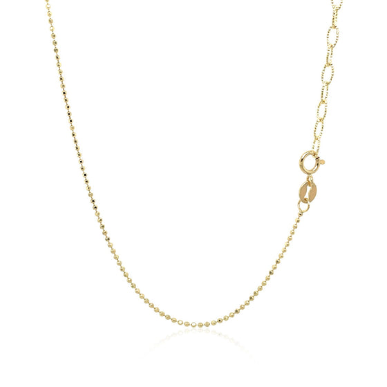 14k Yellow Gold Necklace with Round Diamond Charms