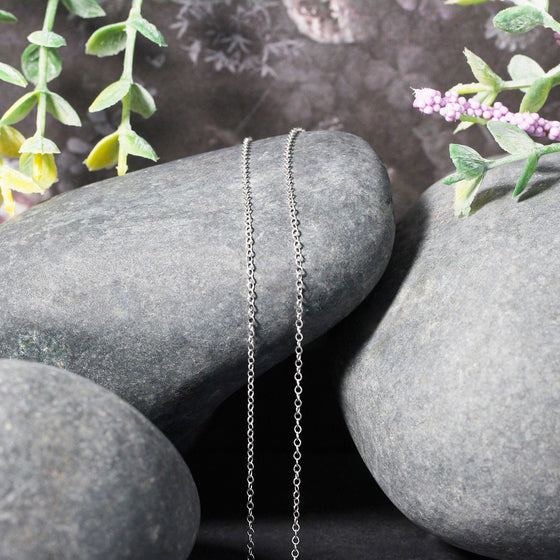 Double Extendable Piatto Chain in 14k White Gold (1.2mm)