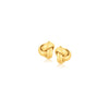 10k Yellow Gold Love Knot Stud Earrings