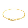 2.6mm 10k Yellow Gold Link Figaro Bracelet