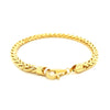 5.2mm 14k Yellow Gold Diamond Cut Round Franco Bracelet