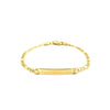 14k Yellow Gold Figaro Link Children's ID Bracelet