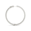 14k White Gold Diamond Hoop Earrings with Shared Prong Setting (2 cttw)