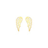 14k Yellow Gold Polished Wing Post Earrings