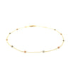14k Tri Color Gold Anklet with Cross