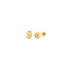 10k Yellow Gold Round Stud Earrings (6.0 mm)