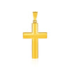 14k Yellow Gold Reversible Textured Cross Pendant