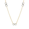 14k Two-Tone Gold Chain Necklace with Polished Infinity Stations - Diamond Designs