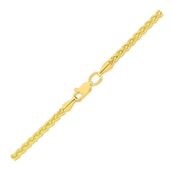 14k Yellow Gold 2.8mm Light Weight Wheat Chain - Diamond Designs