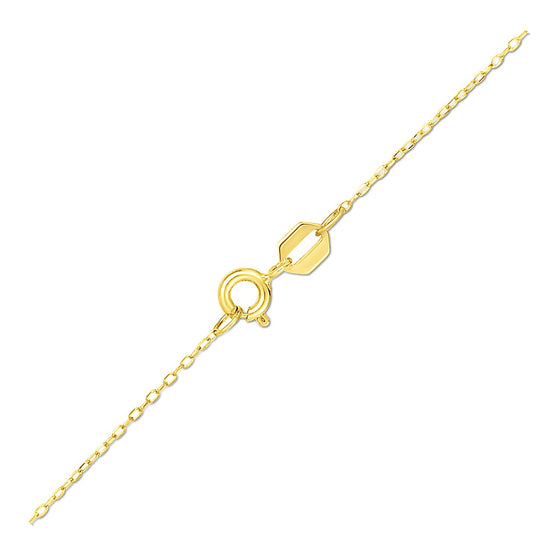 14K Yellow Gold Four Leaf Clover Necklace - Diamond Designs