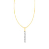 14k Yellow Gold Bar Pendant with Diamonds