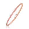 14k Rose Gold Fancy Weave Motif Bangle
