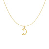 14k Yellow Gold Necklace with Moon