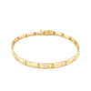 14k Yellow Gold Greek Fret Design Fancy Bracelet
