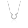 14k White Gold Horseshoe Design Diamond Pendant