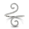 14k White Gold Diamond Open Flourish Style Ring (1/2 cttw) - Diamond Designs