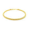 3.3mm 14k Yellow Gold Light Weight Wheat Bracelet