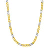 Mens Twisted Link Necklace in 14k Two Tone Gold