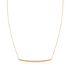 14k Yellow Gold Thin Textured Bar Necklace