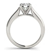 14k White Gold Cathedral Design Solitaire Diamond Engagement Ring (1 cttw)