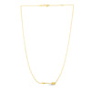 14k Yellow Gold Chain Necklace with Horizontal Arrow Pendant