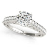 14k White Gold Unique Detailing Diamond Engagement Ring (1 1/3 cttw)