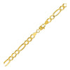 5.4mm 10k Yellow Gold Lite Figaro Bracelet
