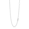 14k White Gold Adjustable Cable Chain 1.5mm