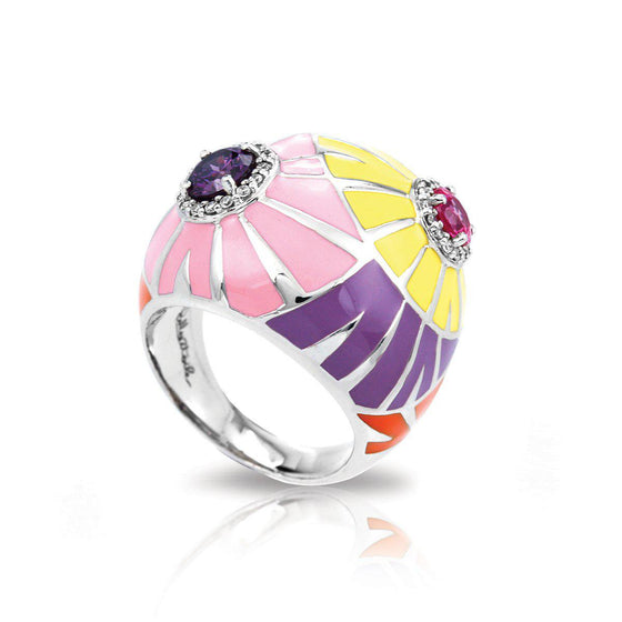 Belle Etoile Dandelion Ring Classic Fine Solid Sterling Silver