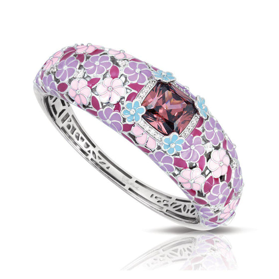Belle Etoile Enchanted Garden Bangle Classic Fine Solid Sterling Silver