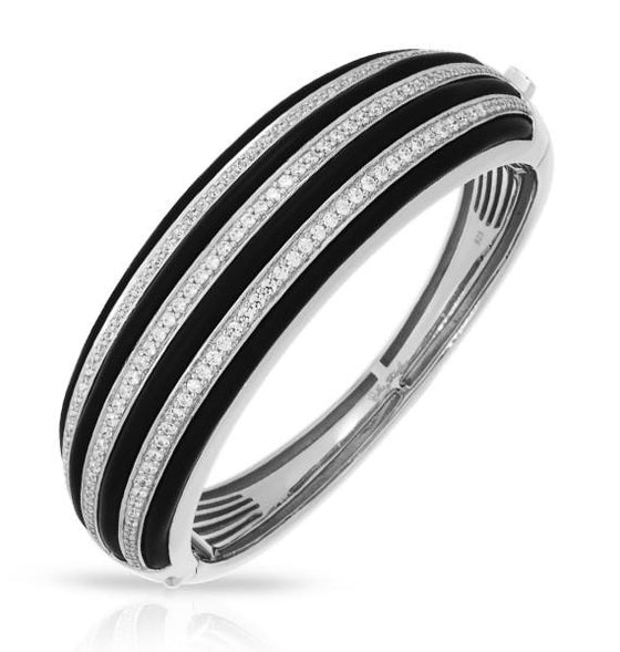 Belle Etoile Intermezzo Bangle Classic Fine Solid Sterling Silver