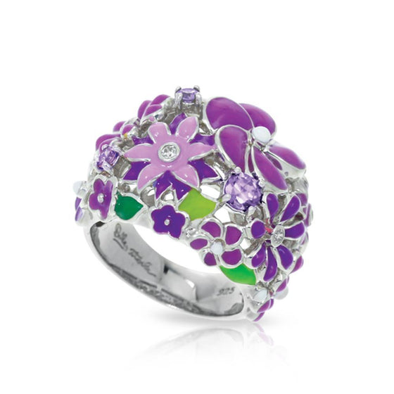 Belle Etoile Jardin Ring Classic Fine Solid Sterling Silver